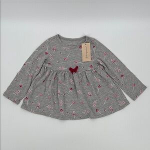 First Impressions Peppermint Lollipop Holiday Long Sleeve Tee Christmas 2T NWT